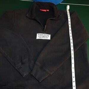 Authentic Early 2000’s Supreme Black Men's Quarter zip up